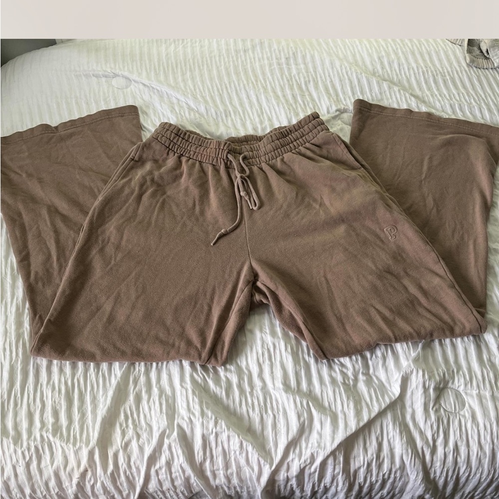 PINK Victoria's Secret Cozy Taupe Pants